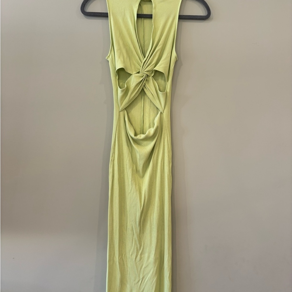 Chic Lime Backless Dress